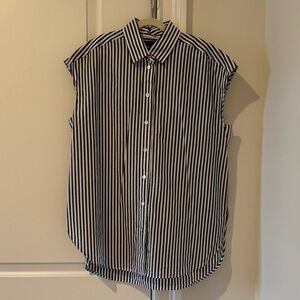 Banana Republic Black and White Striped Shirt